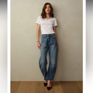 ROAD TO NOWHERE Women's Pilon Japanese Denim Jean Raw Hem Size 8